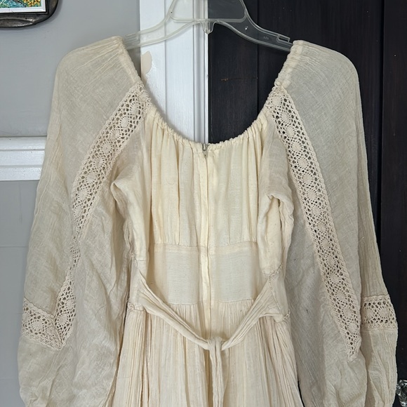 Gunne Sax drawstring gauze maxi dress - Picture 5 of 8